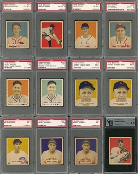 1949 Bowman Baseball Graded Collection (94) Including Hall of Famers